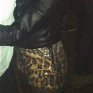 Leopard cheetah print sequence shorts